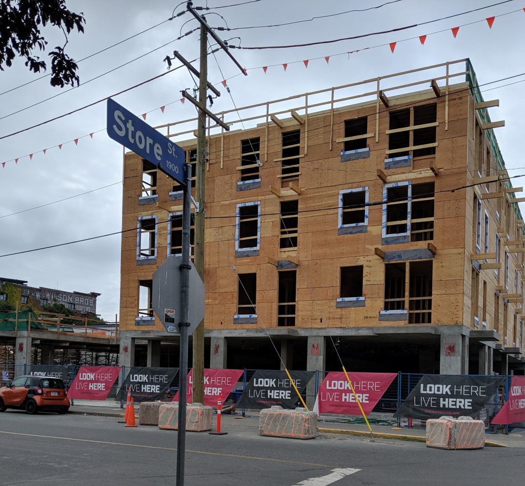 Store St. construction in Victoria, BC. 