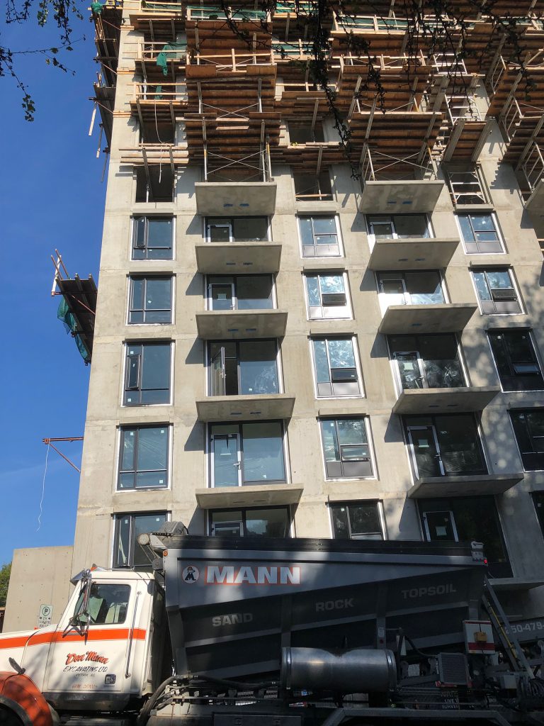 Urban construction in Victoria, BC.